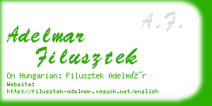 adelmar filusztek business card